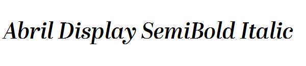 Abril Display SemiBold Italic
