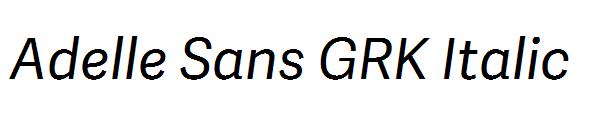 Adelle Sans GRK Italic