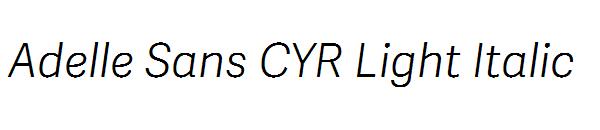 Adelle Sans CYR Light Italic