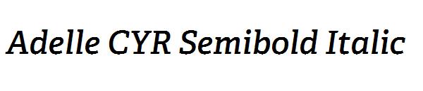 Adelle CYR Semibold Italic