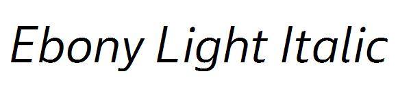 Ebony Light Italic