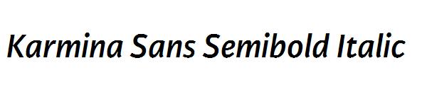 Karmina Sans Semibold Italic