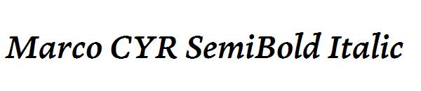Marco CYR SemiBold Italic