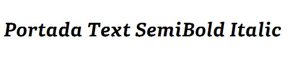 Portada Text SemiBold Italic
