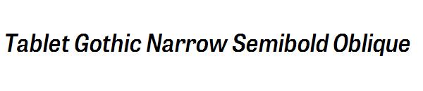 Tablet Gothic Narrow Semibold Oblique