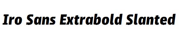 Iro Sans Extrabold Slanted