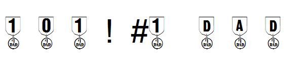 101! #1 Dad字体