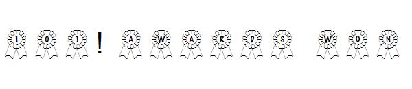 101! Awards Won字体