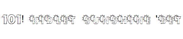 101! Kidlet Sunshine 'Bet字体