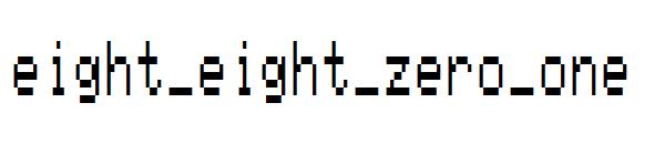 eight_eight_zero_one字体