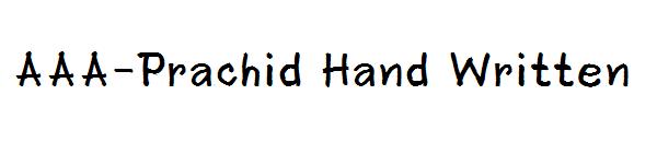 AAA-Prachid Hand Written字体