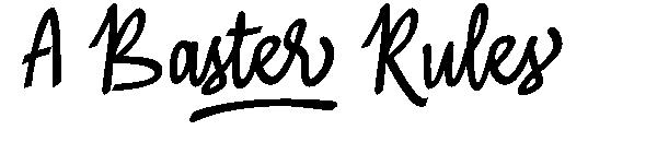 A Baster  Rules字体