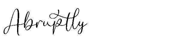 Abruptly字体