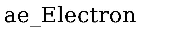 ae_Electron字体