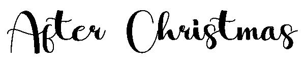 After Christmas字体