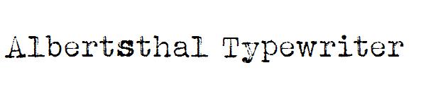 Albertsthal Typewriter字体