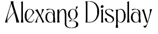 Alexang Display字体