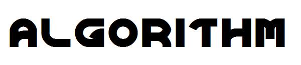 ALGORITHM字体