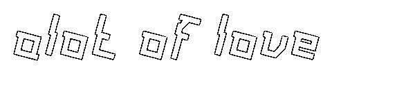 alot of love字体