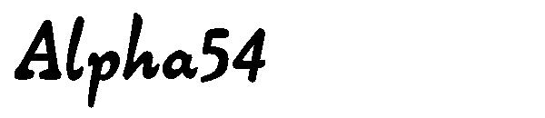 Alpha54字体