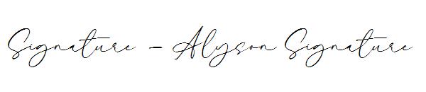 Signature字体 - Alyson Signature字体
