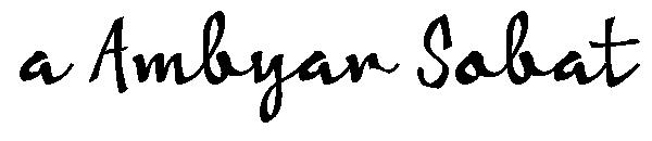 a Ambyar Sobat字体