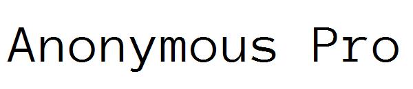Anonymous Pro字体