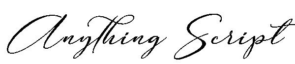 Anything Script字体
