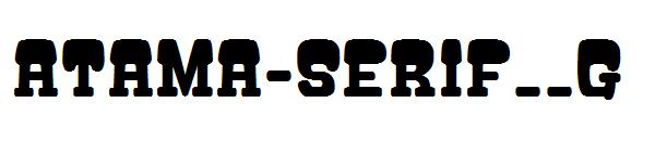 ATAMA-SERIF__G字体
