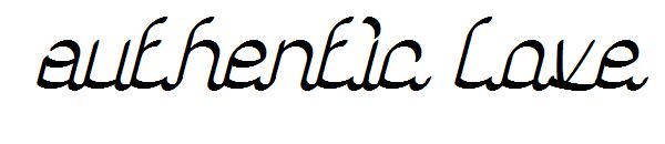 authentic love字体