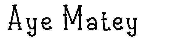 Aye Matey字体
