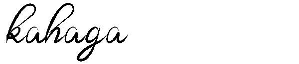 kahaga字体
