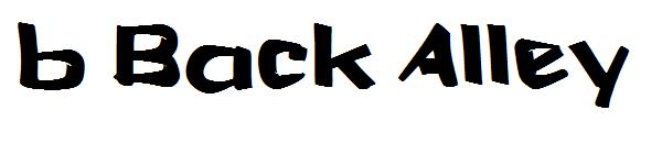 b Back Alley字体