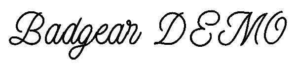 Badgear DEMO字体