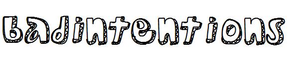 BadIntentions字体