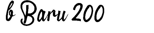 b Baru 200字体