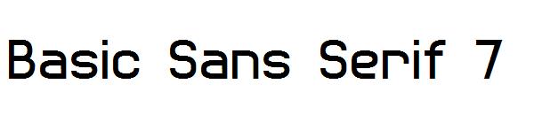 Basic Sans Serif 7字体