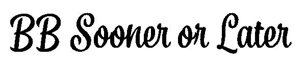 BB Sooner or Later字体