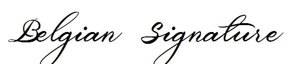 Belgian Signature字体