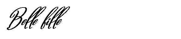 Belle fille字体
