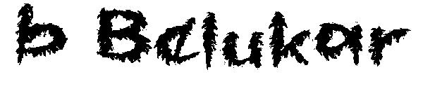 b Belukar字体