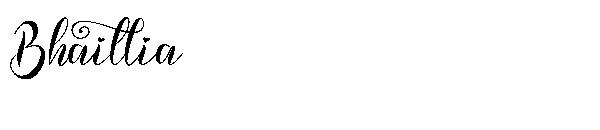 Bhaillia字体