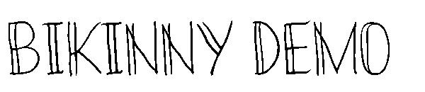 Bikinny Demo字体