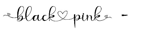 blacklovepink -字体