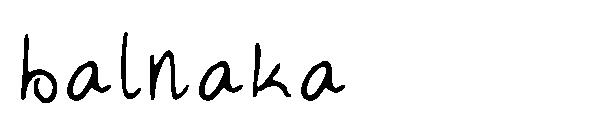 balnaka字体