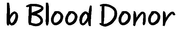 b Blood Donor字体