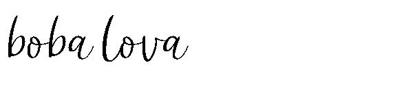 boba lova字体