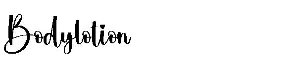 Bodylotion字体