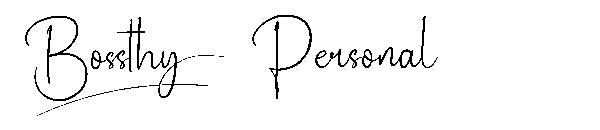Bossthy Personal字体