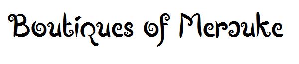 Boutiques of Merauke字体